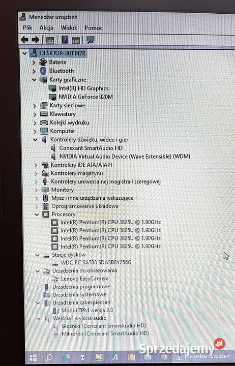 Lenovo IdeaPad 100 8GB RAM SSD 256GB NVIDIA Czytnik kart pamięci  mazowieckie Szydłowiec