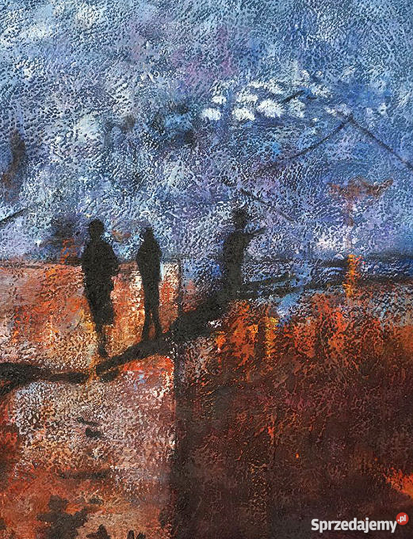 Wieloznaczna abstrakcja olejna obraz namalowany Malarstwo mazowieckie Warszawa