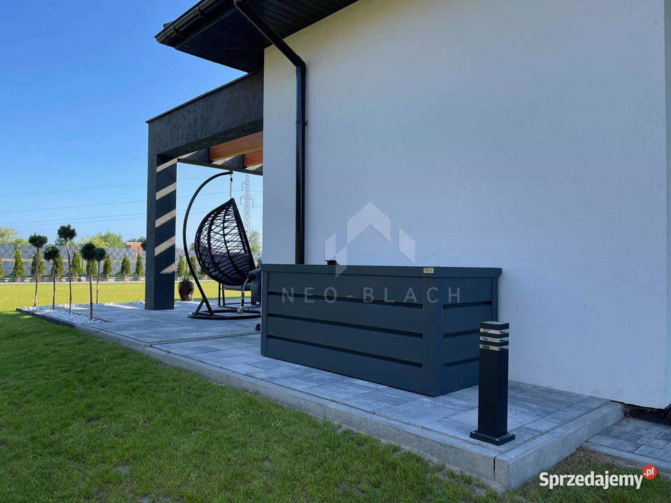 Skrzynia ogrodowa metalowa kufer 150x60x70 Chełm
