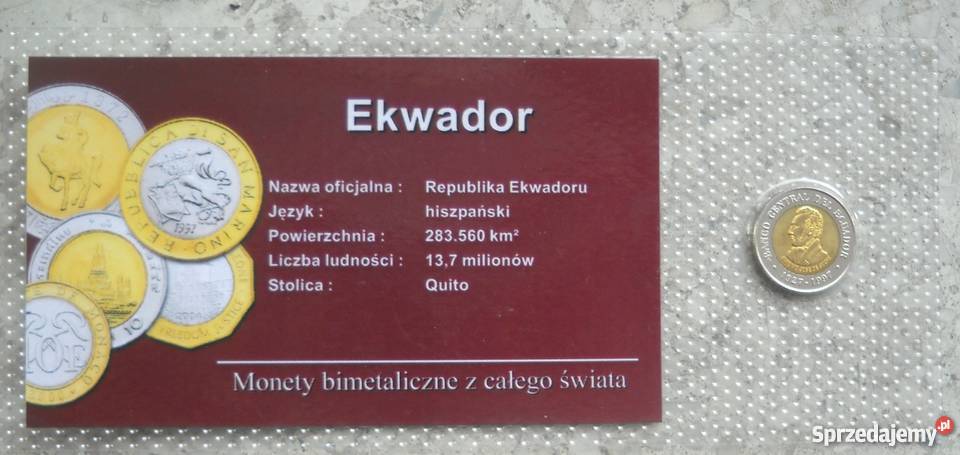 EKWADOR100 SUCRES1997 rMENNICZA Numizmatyka Legionowo