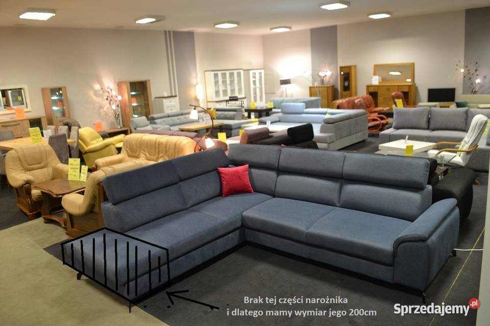 Nowy Narożnik 200x280 SIELLA Tkanina ze spaniem Olesno sprzedam