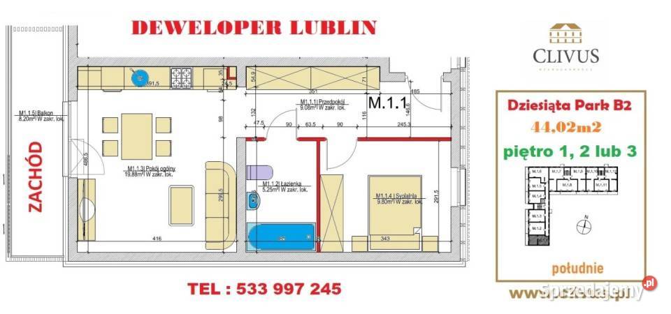 Mieszkanie 4402m2 2pokojowe Lublin lubelskie