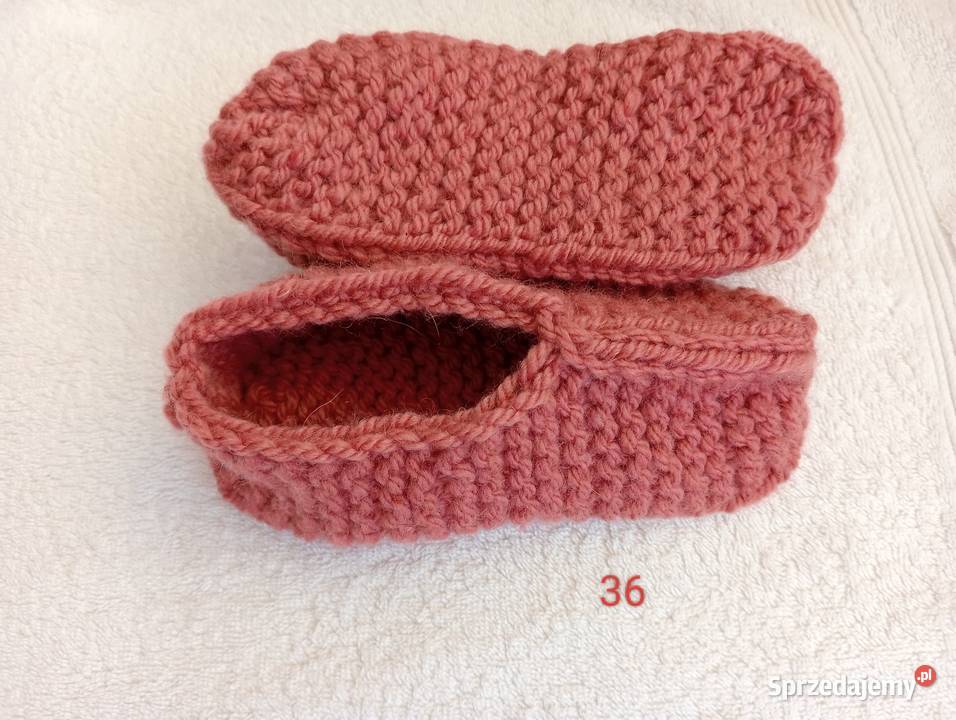 Kapcie wełna włóczka 3638 Złotów