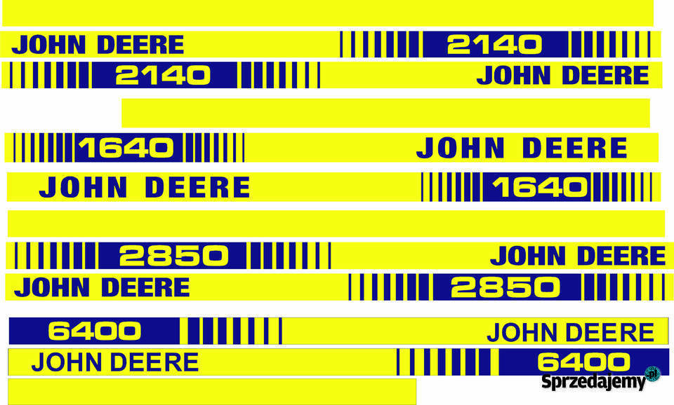 naklejki john deere 2140 1640 2850 6400 Pozostałe Jeżewo