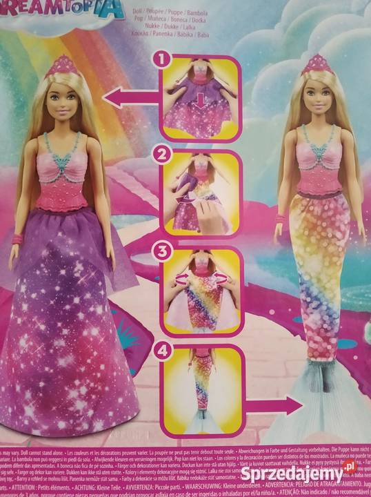 NAJTANIEJ Lalka Barbie Syrenia Przemiana 2w1 3 lata+ Lalki i akcesoria śląskie Zabrze