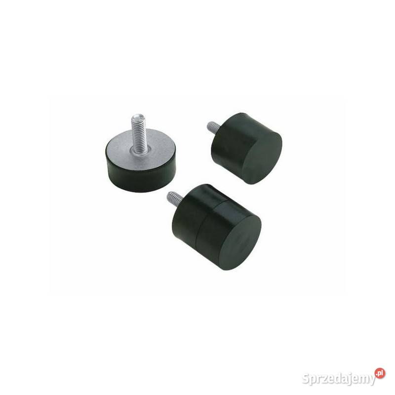 Amortyzator gumowy męski typ D Fi 16x10 mm M5x12