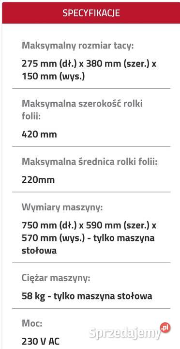 Półautomatyczna zaklejarka do tacek z opcją mapy