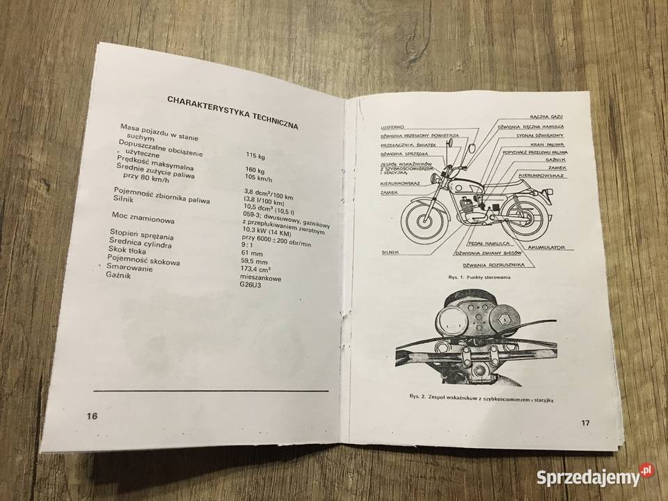 Instrukcja motycykla WSK 175 Perkoz Białystok sprzedam
