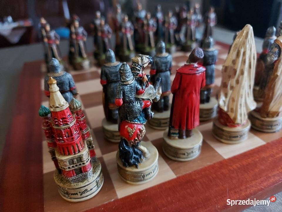 Szachy z żywicy marmurkowej 35x35 Wiek od 4