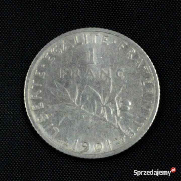 Moneta 1 frank Francja 1901 śląskie Żarki-Letnisko