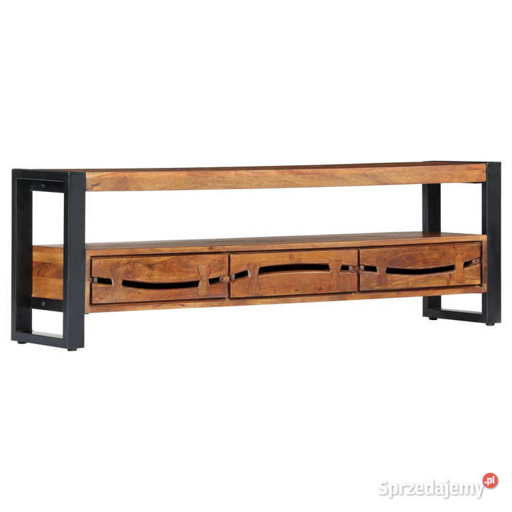 Szafka pod TV 140 x 30 x 45 lite drewno akacjowe RTV Warszawa