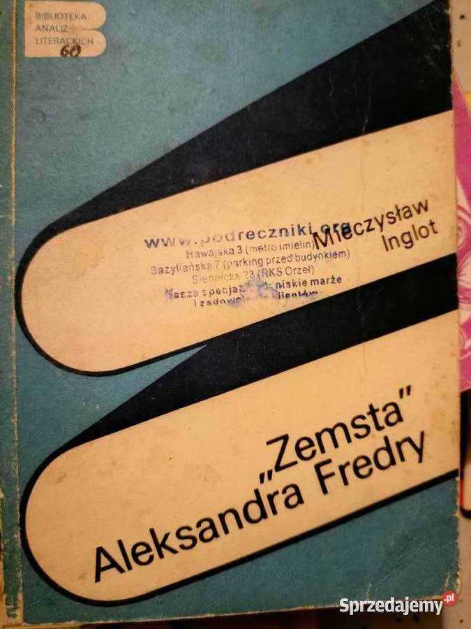 Zemsta Fredry analizy lektury szkolne księgarnia literaturoznawstwo Warszawa