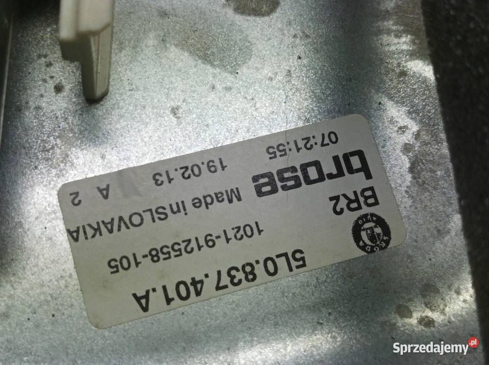 MECHANIZM SZYBY LEWY PRZÓD 5L0837401A Skoda Yeti Motoryzacja