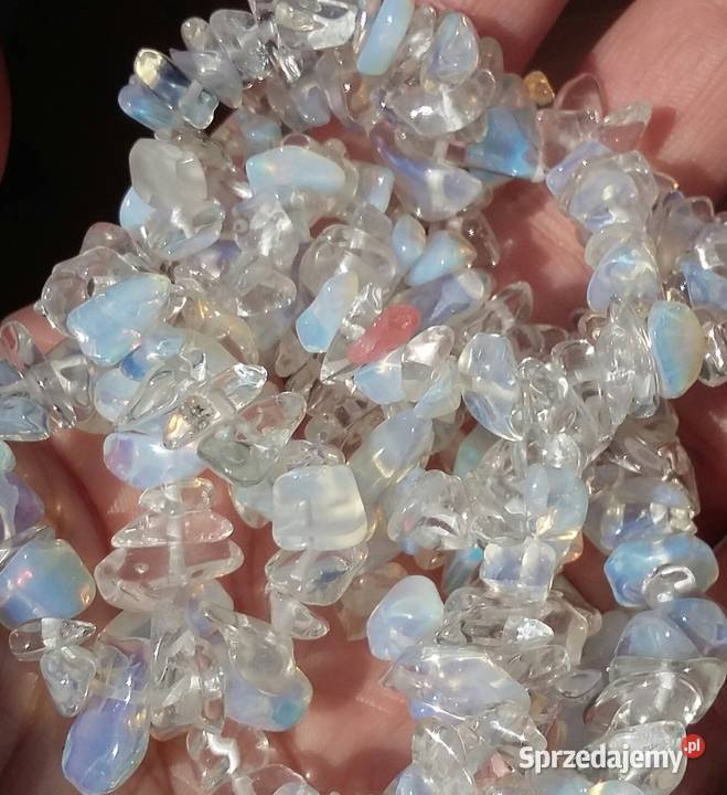 obniżka naszyjnik 45 opal naturalny 615 mm srebrne Bydgoszcz