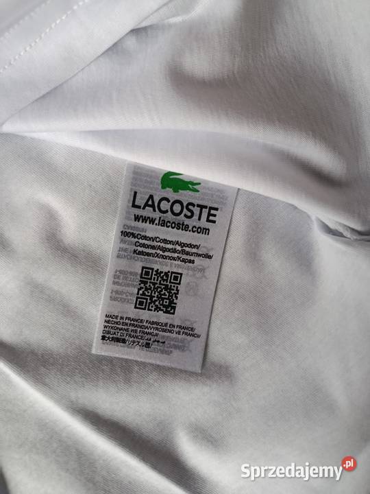 Tshirt męski Lacoste duże logo producenta kolor podlaskie Białystok