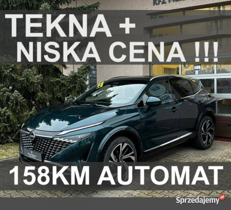 Nissan Qashqai Tekna 158 Super Niska Kamera 360 elektryczne lusterka Szczecinek