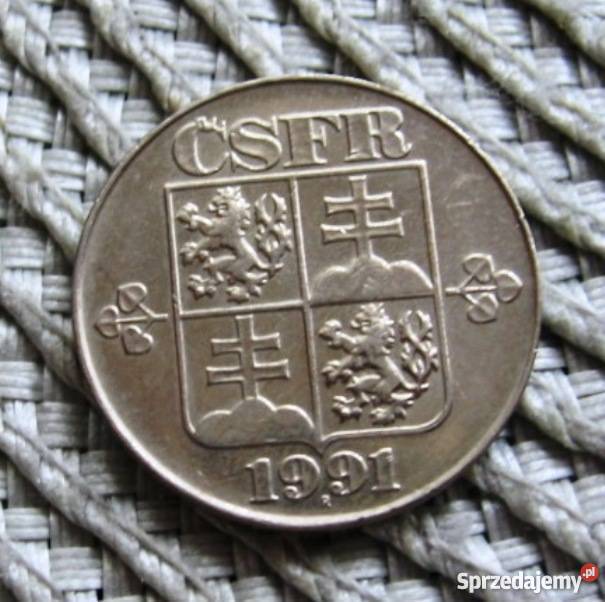 Czechy i Słowacja 2 Korony1991r Ładna