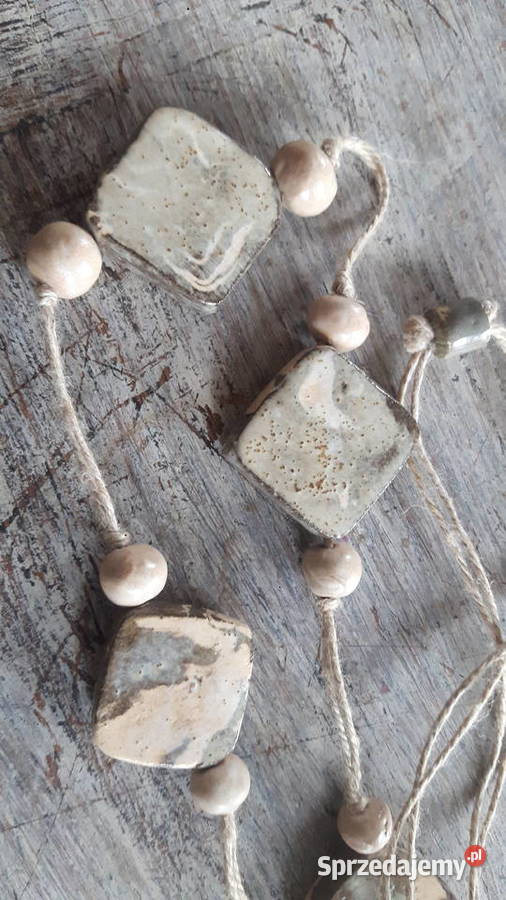 Naszyjnik ceramiczny ręcznie wykonany Biżuteria dla Pań Otwock