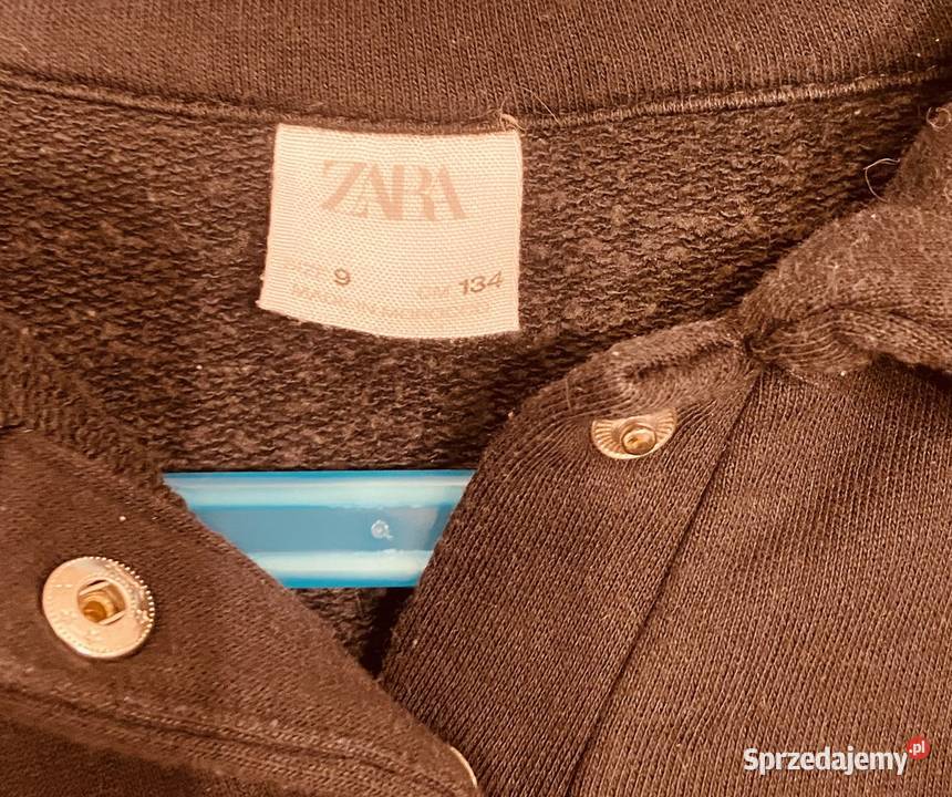Czarna sukienka w stylu bluzy ZARA rozmiar 134 Żyrardów