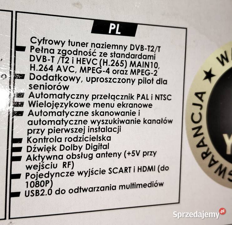 TUNER DEKODER DVBT2 TV NAZIEMNEJ z dwoma Warszawa