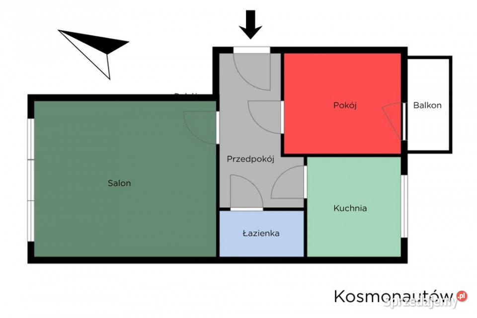 2 pokoje z balkonem Łódź Górna do remontu 3 piętra i więcej łódzkie sprzedam