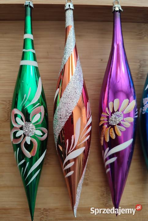 PRL ozdoby choinkowe sople Warszawa