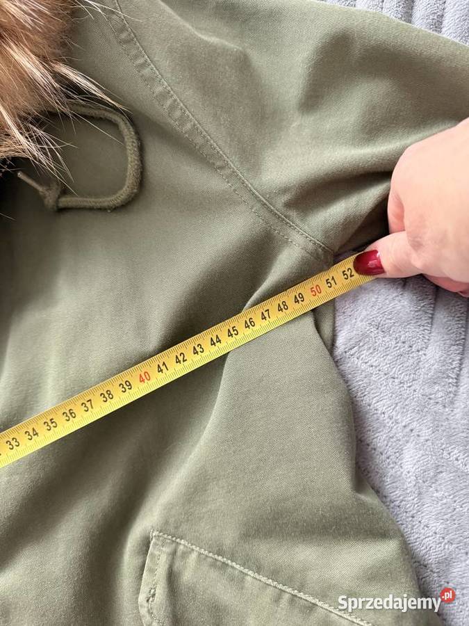 Parka z obszyciem naturalnym jenot mazowieckie