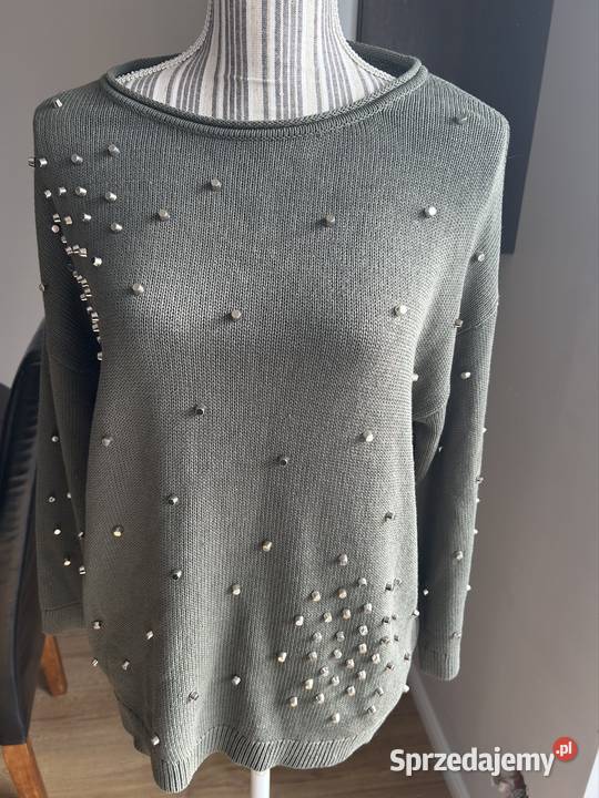 Sweter zielony khaki Solar r 42 warmińsko-mazurskie Olsztyn