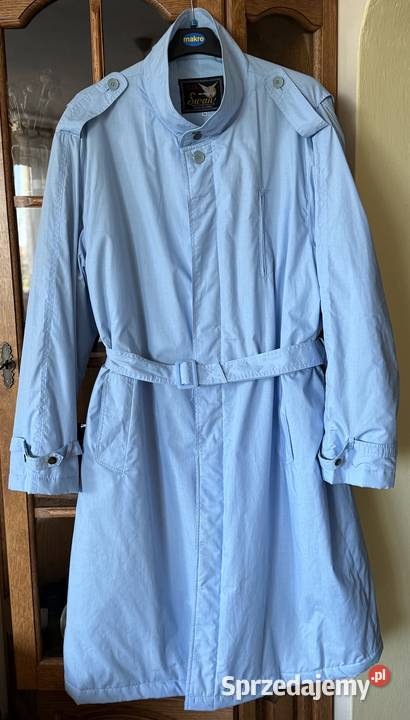 Dlugi plaszcz meski w blekitnym kolorze Lublin