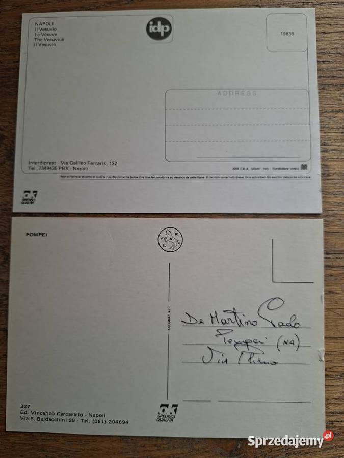 Pocztówki Wezuwiusz Pompeje 2 Włochy małopolskie Kraków