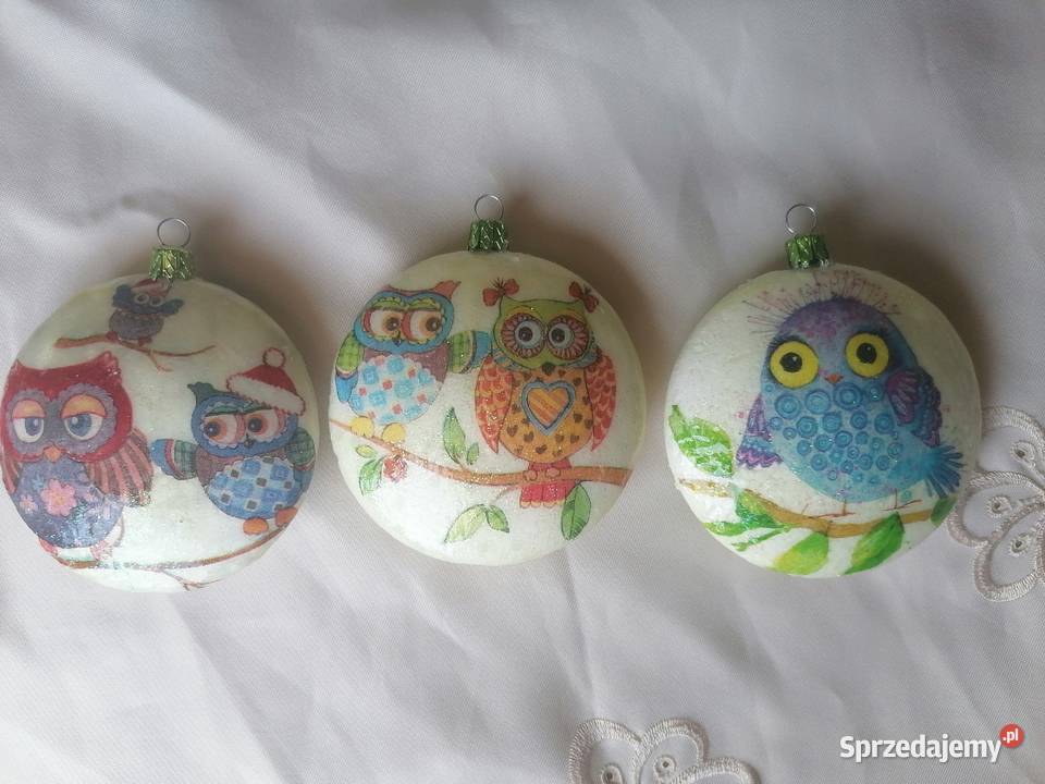 medalion sówki sowa 8 hand made wielokolorowy Sierpc