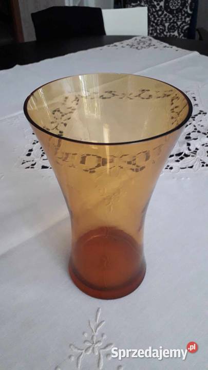 Komplet ze szkła miodowego Huta Szkła Laura Lubin