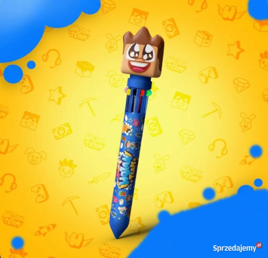 DŁUGOPIS WIELOKOLOROWY AŻ 10 KOLORÓW 3D GŁOWA sprzedam