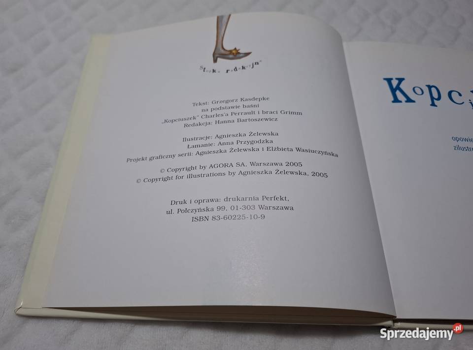 Kopciuszek Grzegorz Kasdepke Dziecko 2005 Książki dla dzieci Czeladź