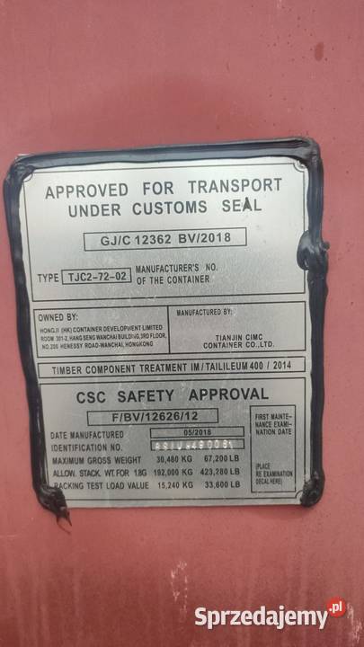 PROMOCJA Kontener Morski Używany Magazynowy 40HC Warszawa