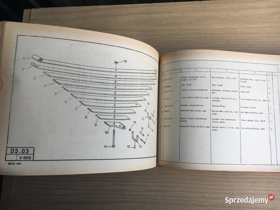 Tytuł Jelcz 316 Katalog części zamiennych