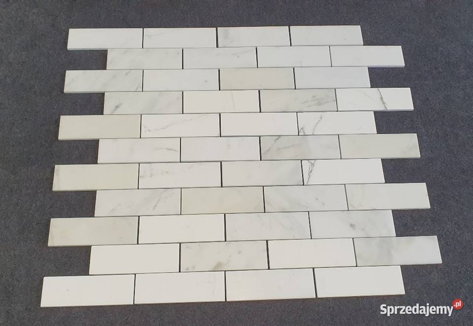 Mozaika Bianco Calacatta Gold Bricks Cegiełka Bielawa sprzedam