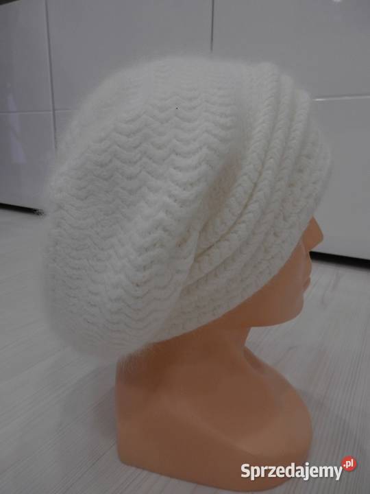 Czapka Wełniana 100 Wełna Slouchy Beanie Kolor Łomża