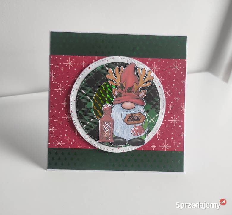 Kartka świąteczna ręcznie robiona na Boże