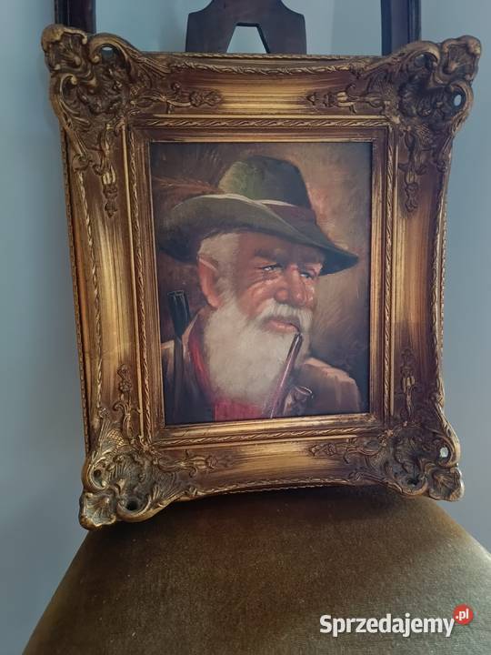 Obraz na płótnie Myśliwy z fajką Lipno