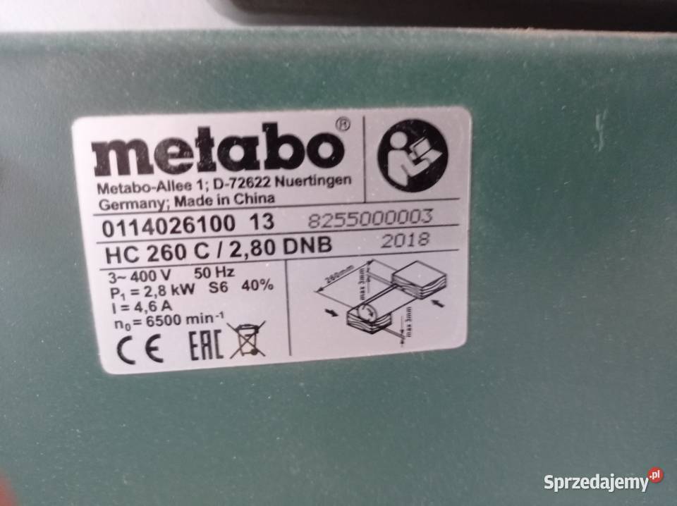 Strugarka grubościówka Metabo Lubycza Królewska