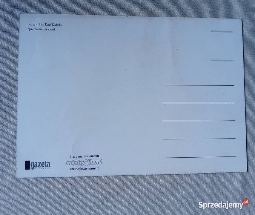 Pocztówka z ryciną ptaki budujące gniazdo Gazeta wielkopolskie Koźminek sprzedam