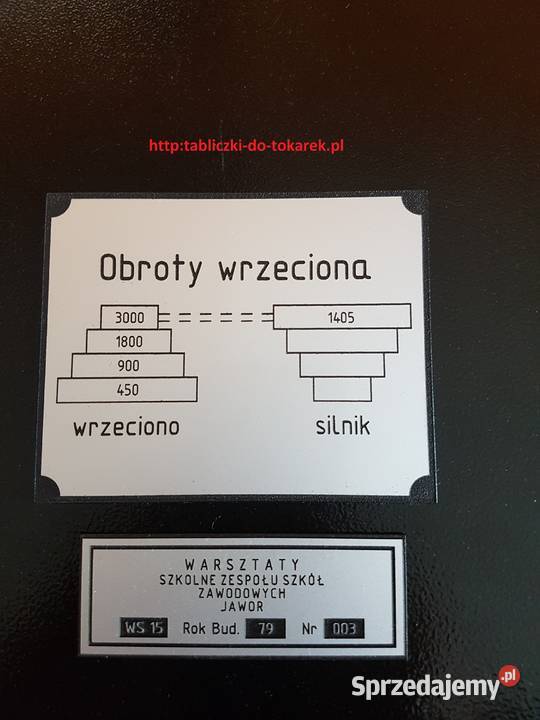 Wiertarka WS 15 Tabliczka Tabliczki Obroty Dom i Ogród Zelów
