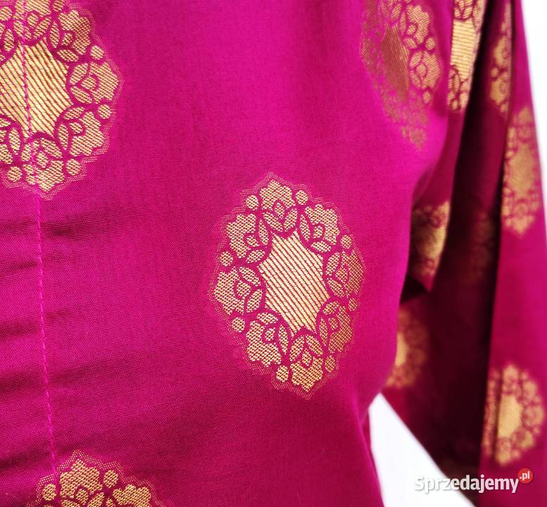 Tunika różowa złota S 36 orientalna indyjska różowy