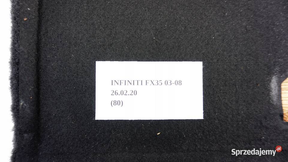 WYKŁADZINA BAGAŻNIKA INFINITI FX35 FX45 0308 Wyposażenie wnętrza Nowy Tomyśl