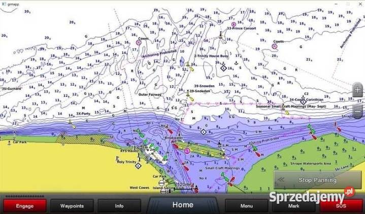 Ploter map nawigacja morska garmin gpsmap 721xs Kamień Pomorski