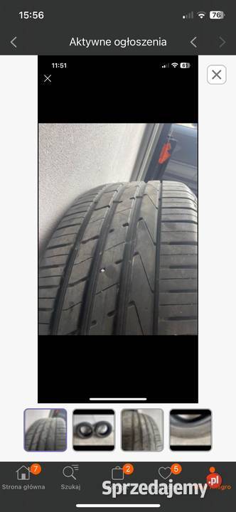 235 55 r17 99v Opony letnie 2 sztuki Hankook podkarpackie Wólka Łętowska sprzedam