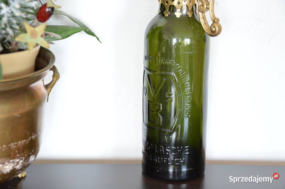 ciekawa szklana AMFORA stara Jastrzębie-Zdrój