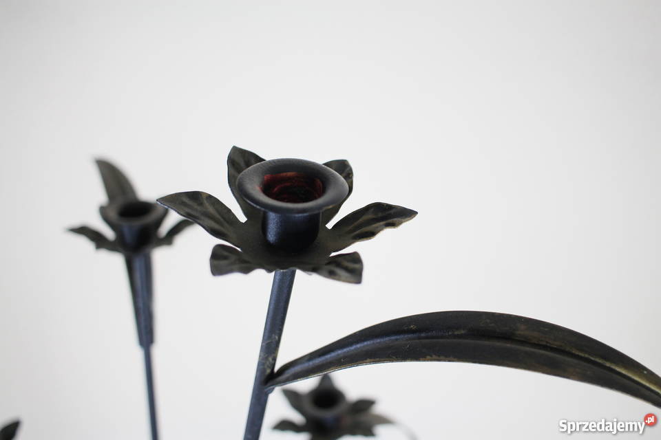 Piękny świecznik czarny Pszczyna
