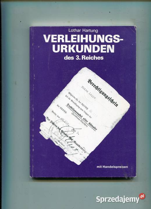 Verleihungsurkunden des 3 Reiches mit Szczecin